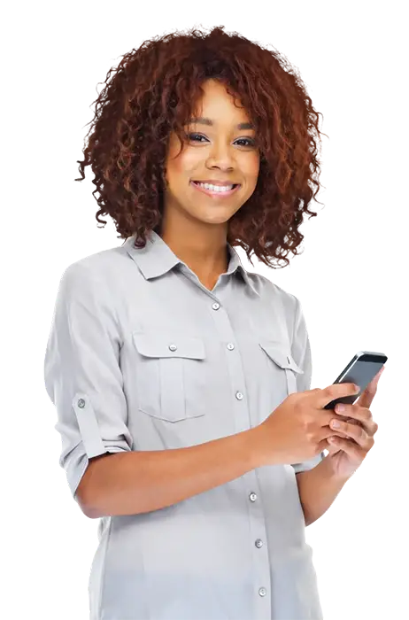 Woman Smiling LEaving APEX a 5 Star Review 1